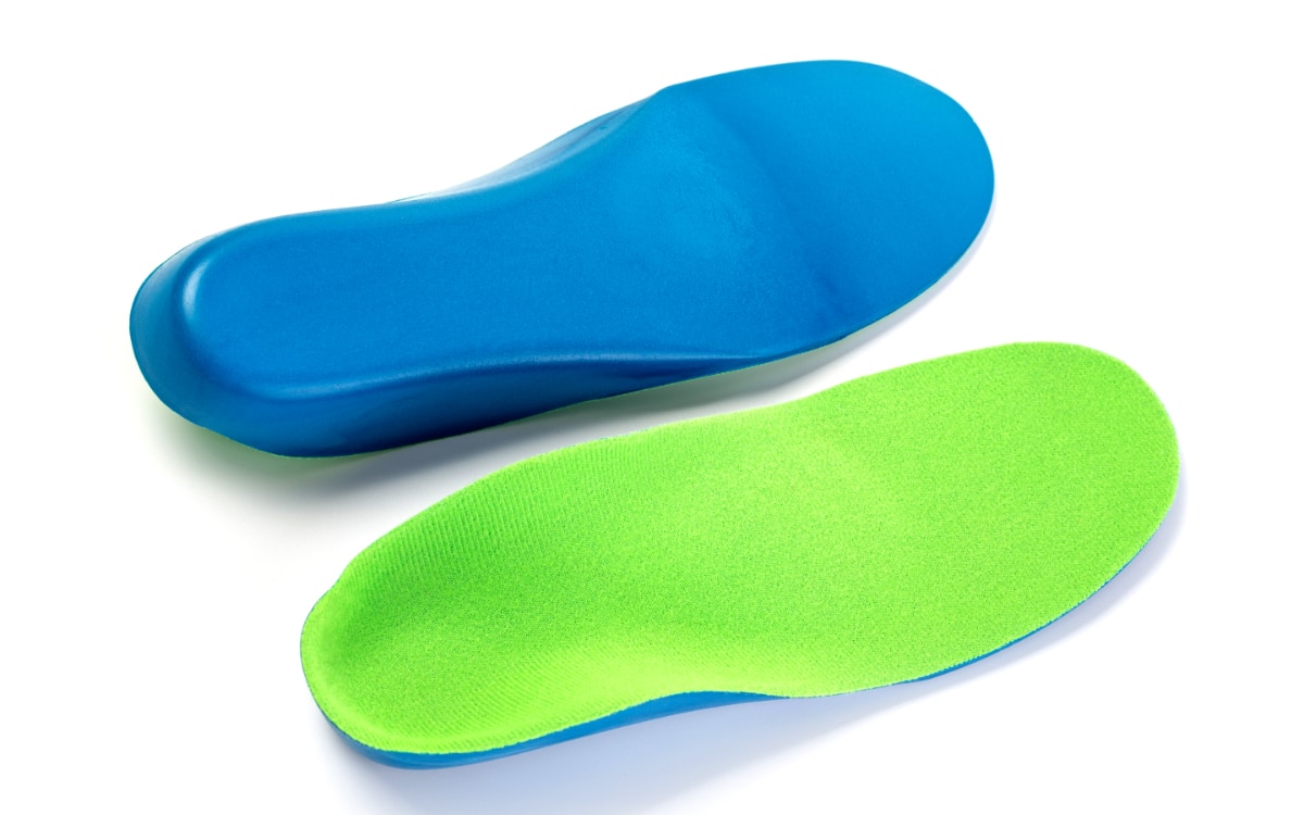 orthotics insoles on a white background