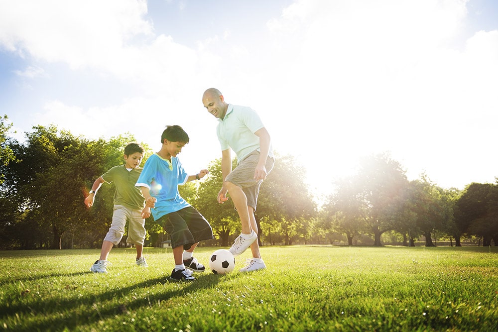 Soccer Fun Sports Family Playing